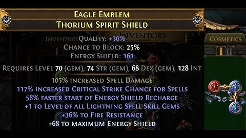 POE: 30 Second Guide to Crafting a +1 Spell Crit ES Shield (◆expensive) (outdated)