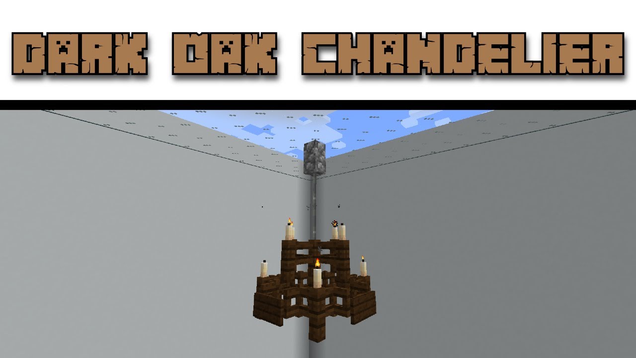 Minecraft 1 17 Dark Oak Chandelier Build Youtube