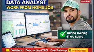 💻 Data Analyst Work From Home Job | Free Laptop + WiFi | Freshers | Apply Before 17 March 2026 🚀