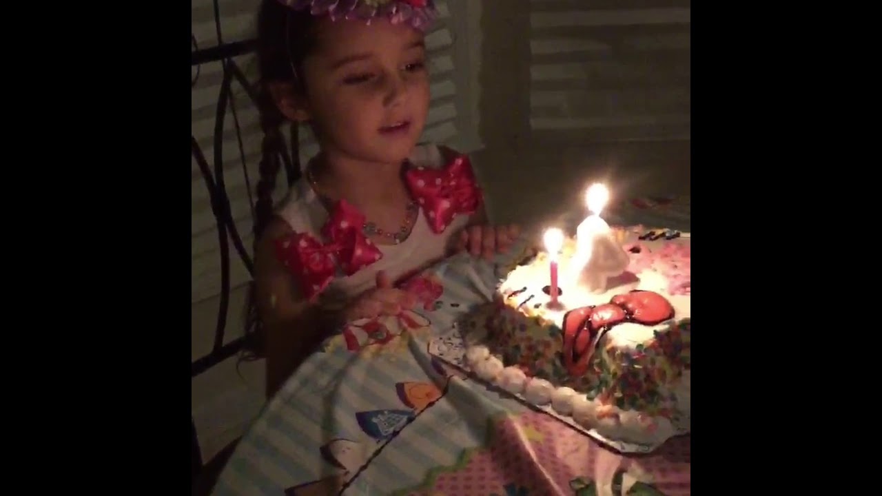 Sneezing out birthday candles (4th Birthday bloopers) YouTube