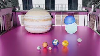 planet bouncing | Solar System Planet Size Comparison 3D | Episode - #7