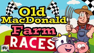 Old MacDonald Animal Races 🐷🐮🏃🏁 | Kids Brain Break