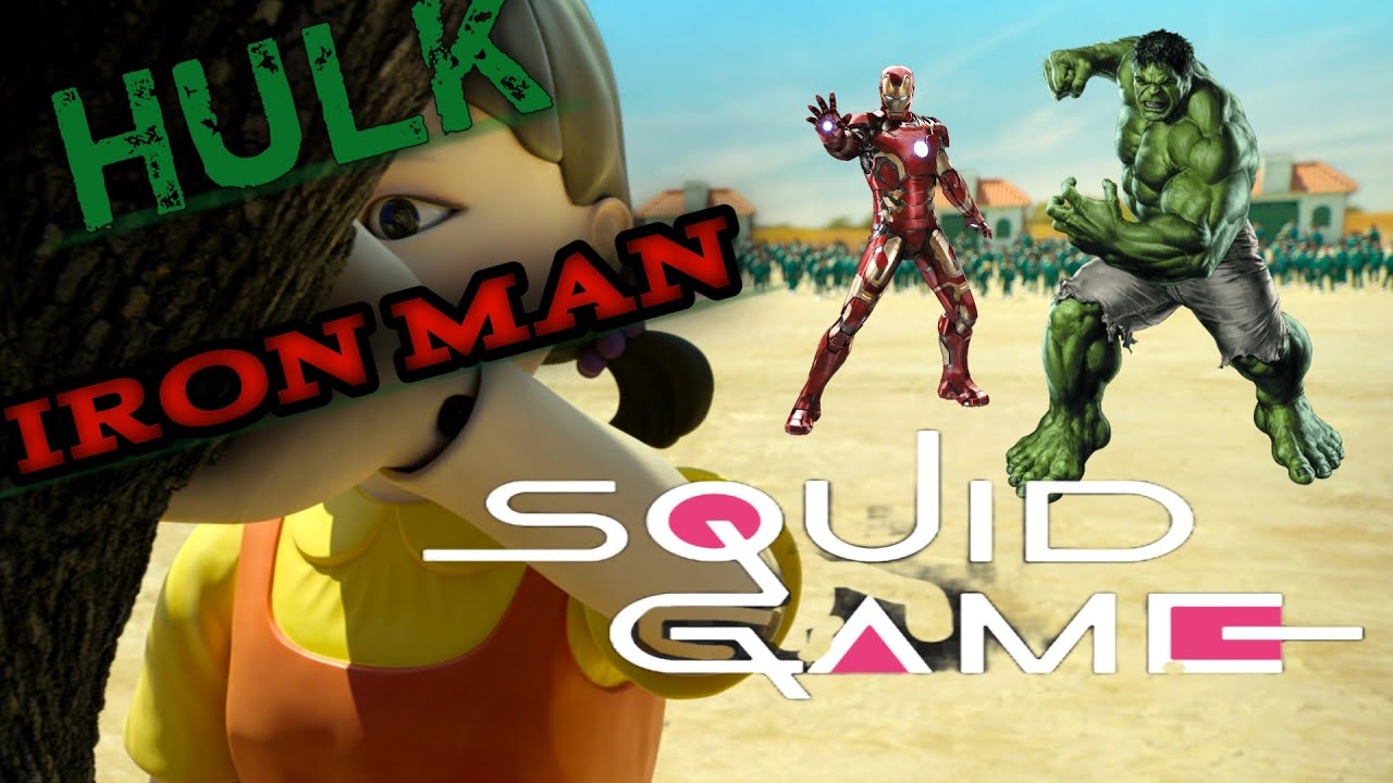 Squid game 3d Live Hulk and Iron Man