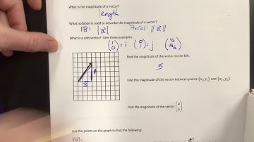 Introducing Vectors for IB Math Analysis and Approaches - Day 2; Part 1