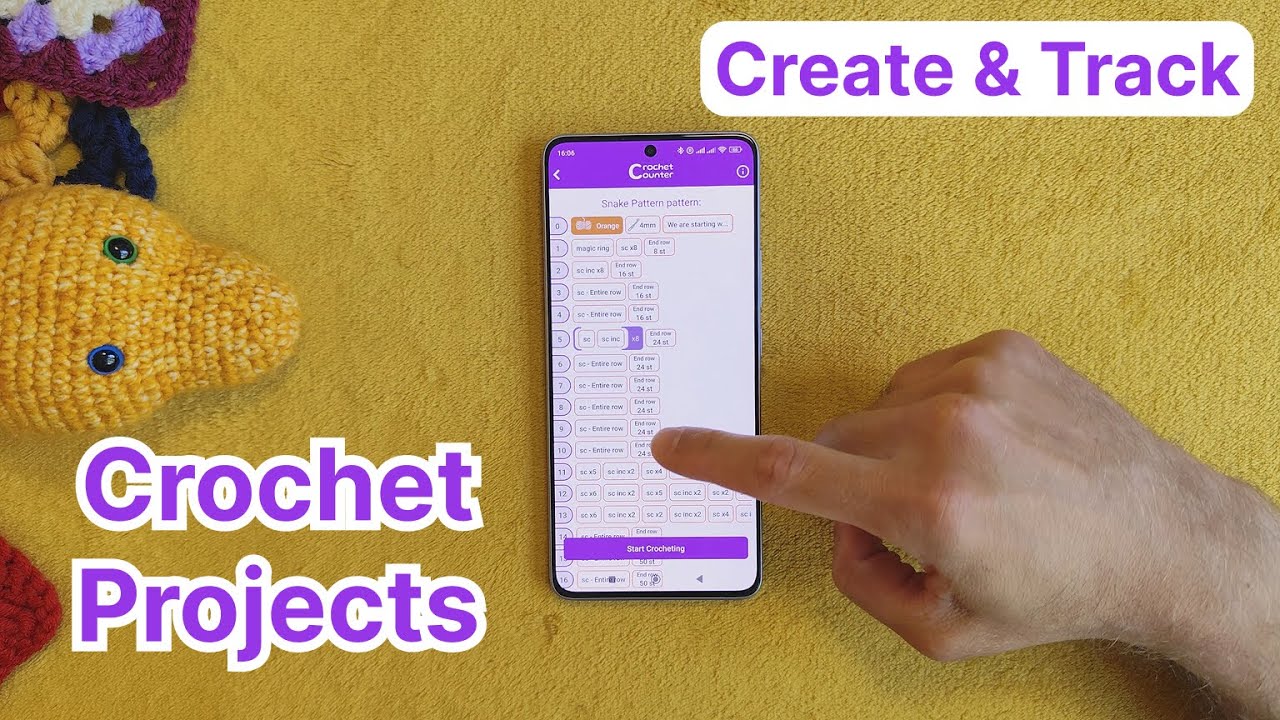 Crochet Counter App - Track your Crochet projects - YouTube