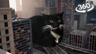 360° GIANT Maxwell Cat in center of NewYork SOS... | VR Video 4K