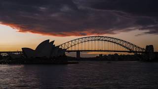 Timelapse in 4K – Australia | Sydney Sunset over Opera and Harbour Bridge