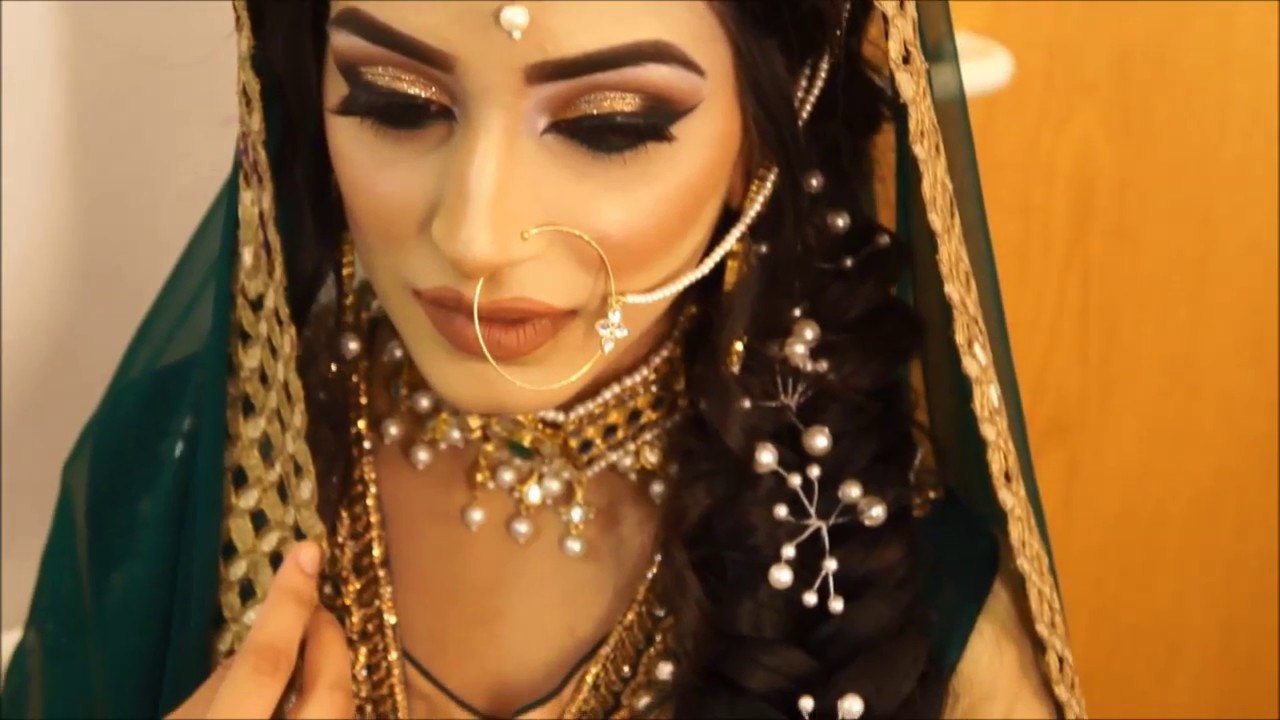 Mehndi Bridal Makeup Hair Arabic Asian Indian Pakistani Gold