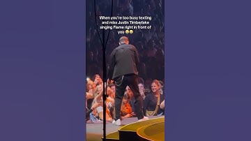 When you’re too busy texting and you miss Justin Timberlake singing in front of you😭 #singer #pop