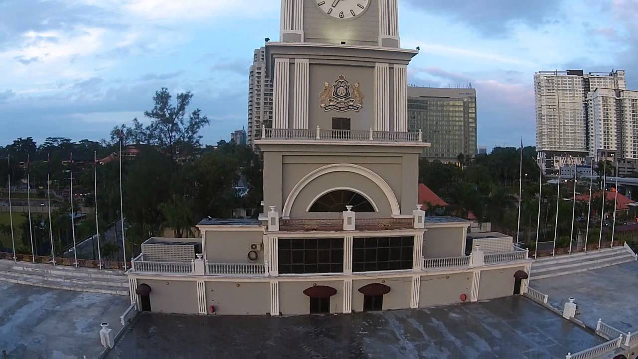 Johor Bahru Clock Tower Drone Aerial View YouTube