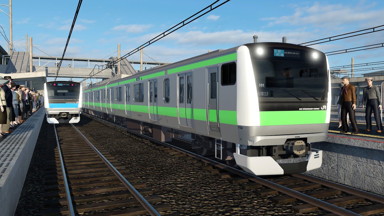 【Transport Fever 2】総電 環状線 反時計回り【前面展望】