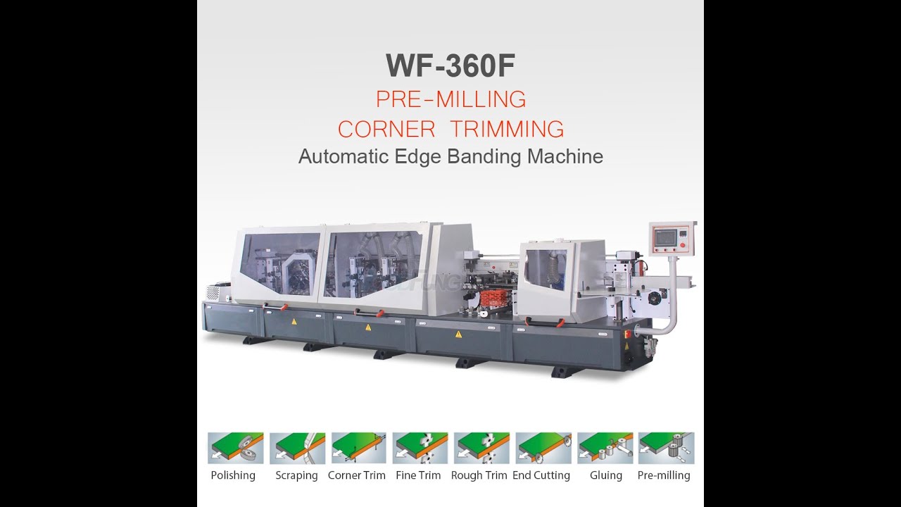 WF360F heavy body pre-milling corner rounding Melamine Cabinet 8 station  Edge Banding Machine