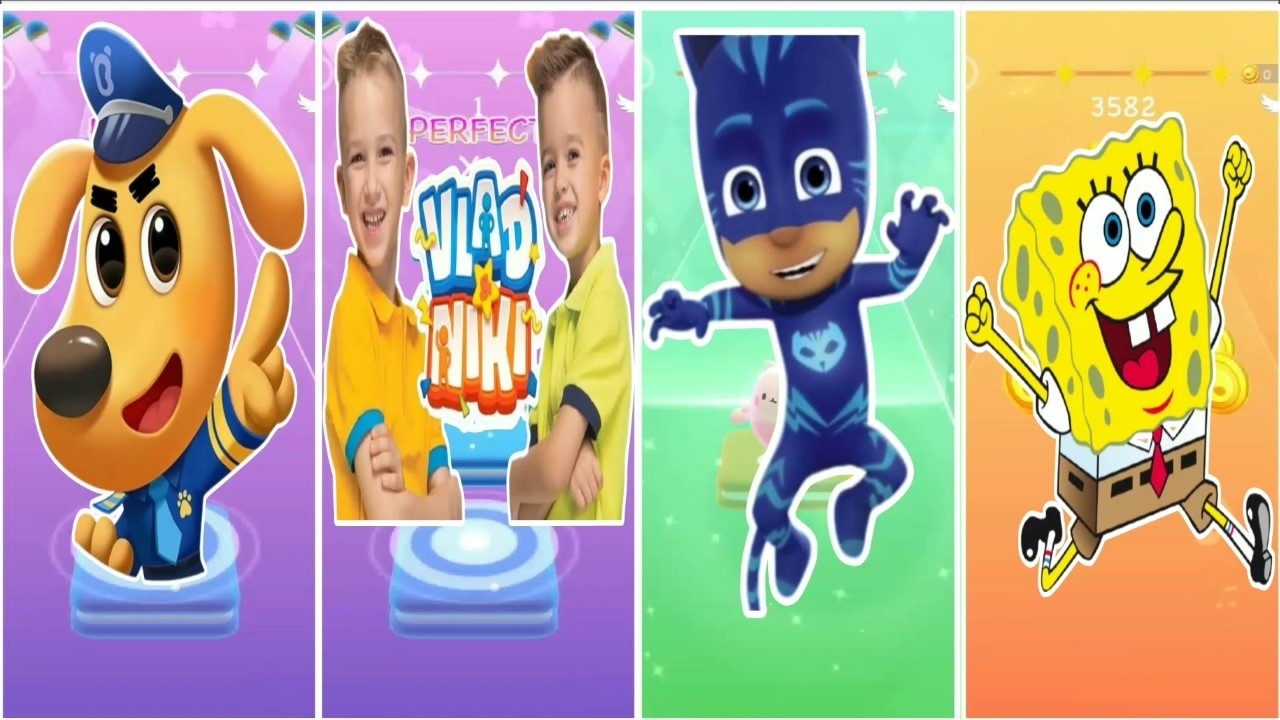 Sherif labrador vs Vlad and Niki vs Catboy vs Spongebob