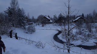 Прогулка по деревне. ЧС в Новгородской области.