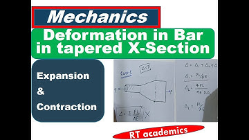 Deformation of Bar with tapered X-Section II Learn Easily II Elongations