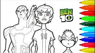 BEN 10 Coloring Pages # 7 | Colouring Pages for Kids with Colored Markers