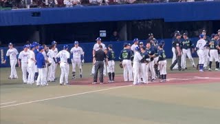 【警告試合】デッドボール３つ目で両チーム出てきて止める嶋ヘッドコーチ(中日ドラゴンズ対ヤクルトスワローズ 2026/05/15)
