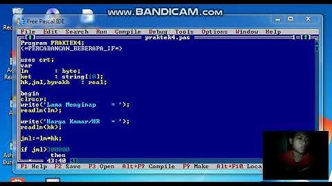 Praktek Pascal 4 Percabangan Beberapa If