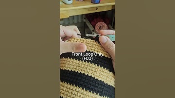 Front Loop Only (FLO) single crochet stitch #crochettechnique #crochet