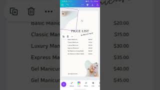 Tutorial How to Make Price List on Canva Mobile Android screenshot 1