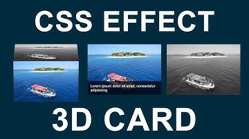 Card Hover 3D Effect using HTML and CSS | Image Hover Effect using CSS
