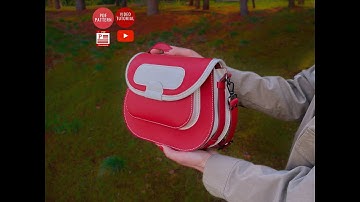 Making a Leather Shoulder Bag, PDF Pattern, by #vikingsleatherdesign