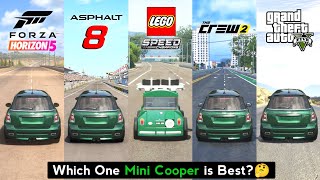 MINI Cooper Comparison in The Crew 2, Forza Horizon 4, Lego, Asphalt 8, Forza Horizon 5 & GTA 5 screenshot 1