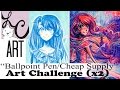 The "Ballpoint Pen" Challenge (Sketching & Coloring - 2 Speed Paints!) OC Lemia Crescent