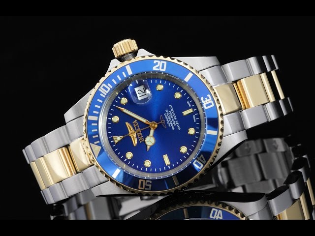 インビクタ 腕時計 クォーツ スイスMV 黒x金 PRO DIVER 31613