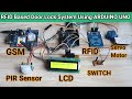 RFID Based Door Lock System Using ARDUINO UNO | Send Msg To User in case of unauthorized access.