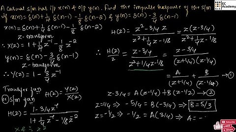 problem - 1 Transform analysis of discrete LTI system in signals and systems || EC Academy