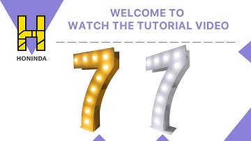 Honinda 3ft Marquee Light Up Number 7 DIY Tutorial