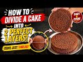 Cut a Cake Perfectly in Half Using Just a Thread!