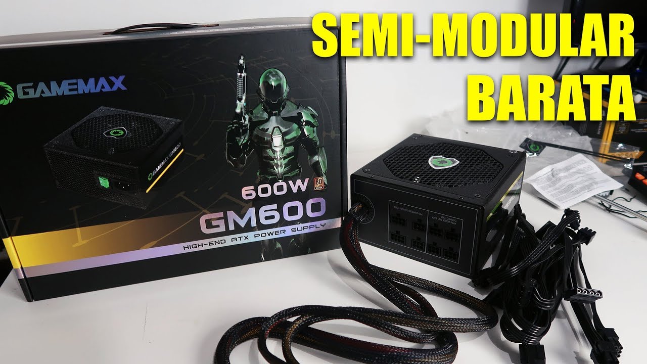 Fonte de alimentação para PC GameMax Semi-Modular Series GM-600 600W branca  100V/240V