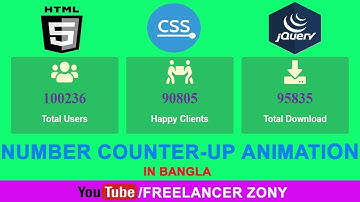 Best Number counter animation | new style counter animation | jqueryui tutorial | jQuery animation