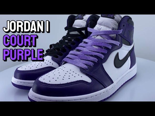 air jordan 1 purple on feet