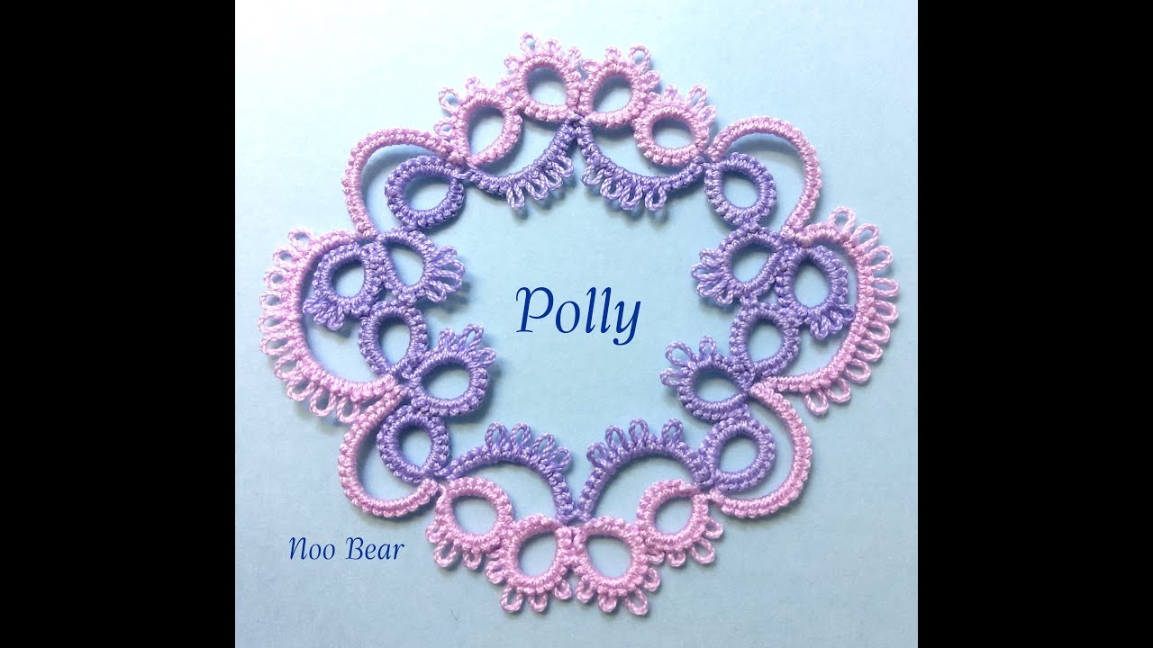 Челночное фриволите: длинное плетение Полли — упражнение по реверсивной работе