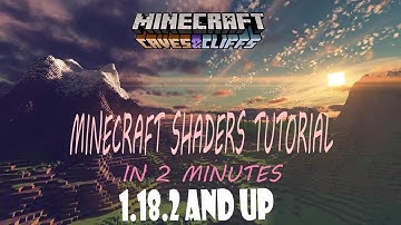 MINECRAFT SHADERS TUTORIAL IN 2 MINUTES | 1.18.2 and UP