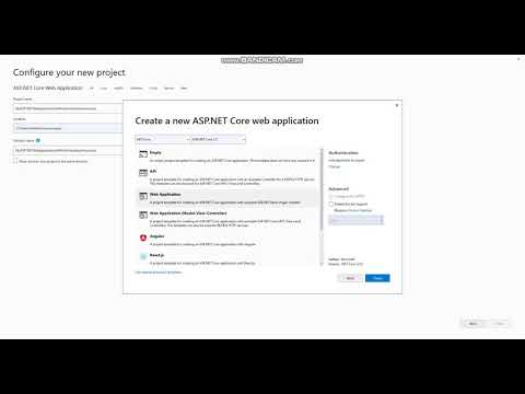 Visual Studio 2019 - Create a ASP.NET Core With Authentication - YouTube