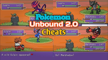 Pokemon Unbound Cheats !! Legendary pkmn cheats 🔥💥