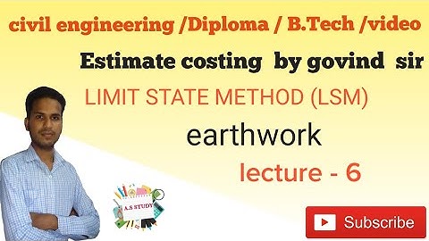 Estimate costing earthwork lecture 6 //civil engineering //Diploma/B.Tech//  video