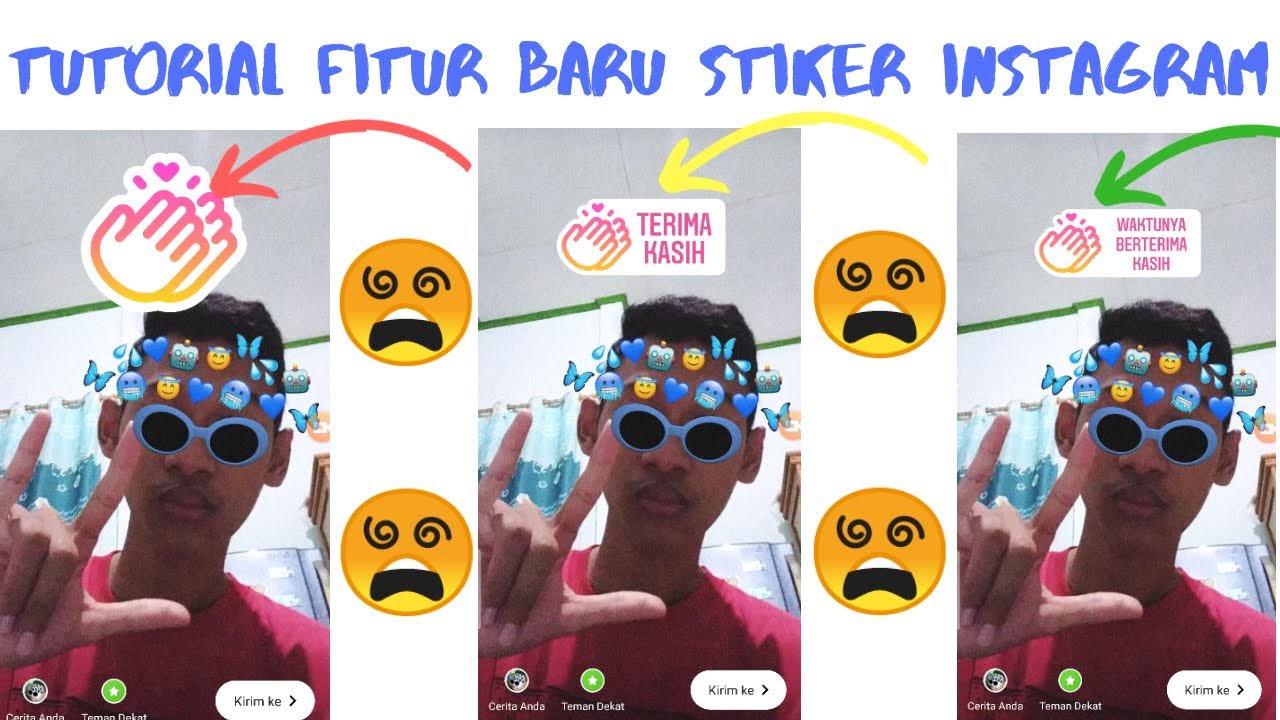 Cara membuat story instagram  fitur  baru stiker  TERIMA 