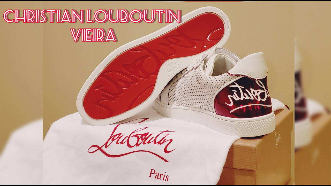 Christian Louboutin Fun Vieira Leather Sneaker in White