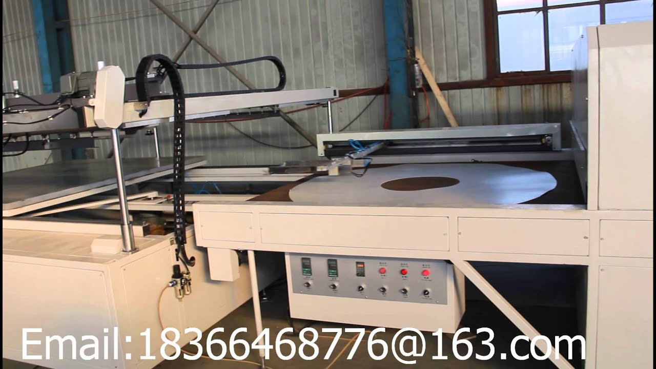 large four post automatic screen printing machine - YouTube