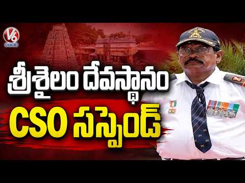 Srisailam Temple CSO Srinivasa Rao Suspended | V6 News - V6NEWSTELUGU
