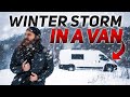 Living in a van in the winter  vanlife snowstorm