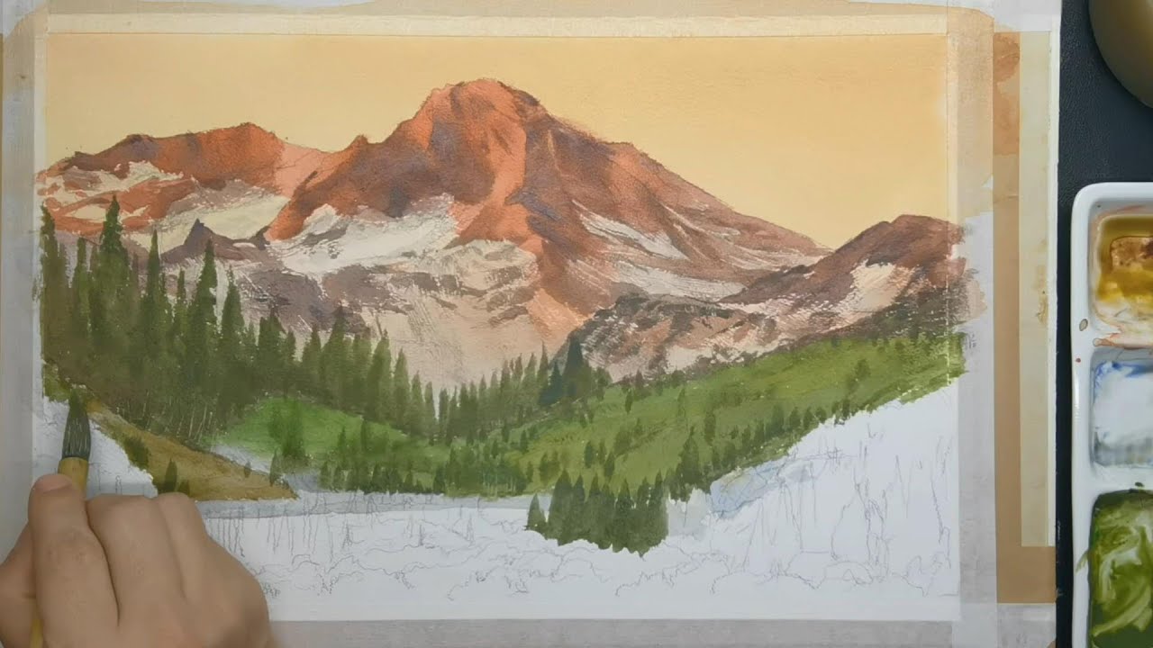 治愈系乡村水彩绘制全过程｜水彩風景の描き方｜Watercolor ｜Oriental