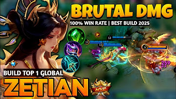 Zetian 1-HIT Build 2025 (Top Global) — Insane Damage! | MLBB