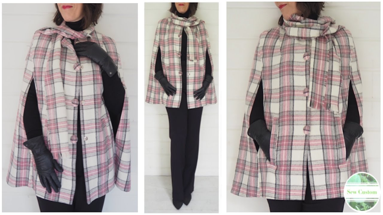 Как я сшила пальто-накидку с прорезными карманами 