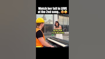 Construction Worker impresses girl with piano skills...  👀